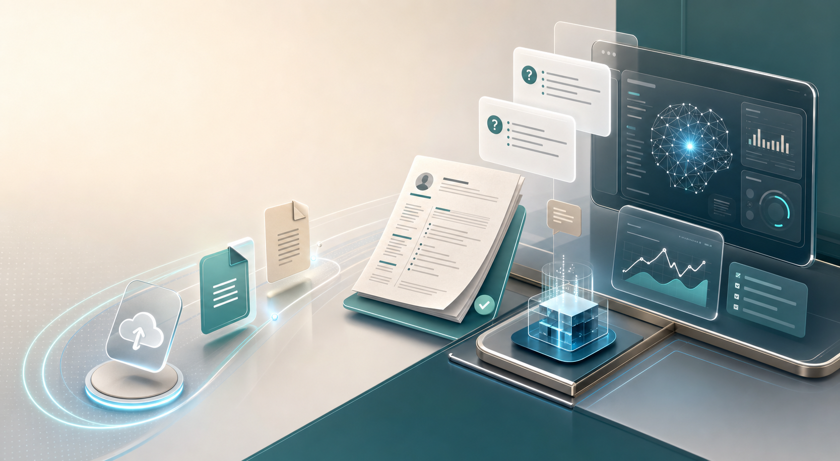 Career preparation AI workflow illustration